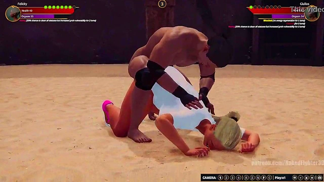 Felicity VS Giulius (Naked Fighter 3D)