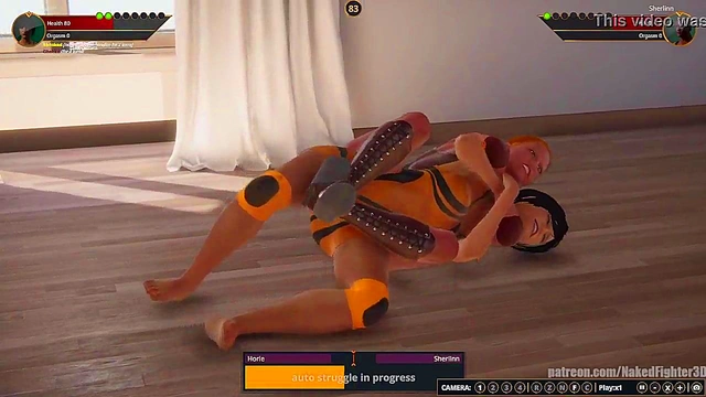 Horie VS Sherlinn (Naked Fighter 3D)