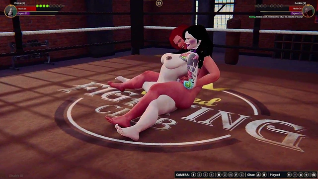 Draka (II) vs Rockie (II) - (Naked Fighter 3D)