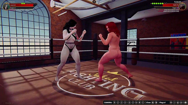 Draka (II) vs Rockie (II) - (Naked Fighter 3D)