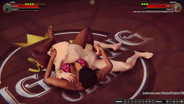 Leticia VS Samuel (Naked Fighter 3D)