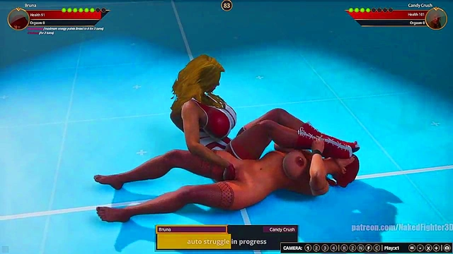 Bruna VS Candy Crush (Naked Fighter 3D)
