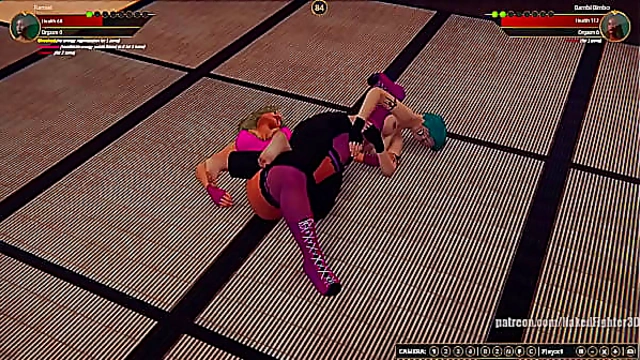 Remiel VS Bambi Bimbo (Naked Fighter 3D)