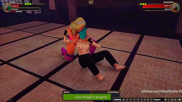 Remiel VS Bambi Bimbo (Naked Fighter 3D)