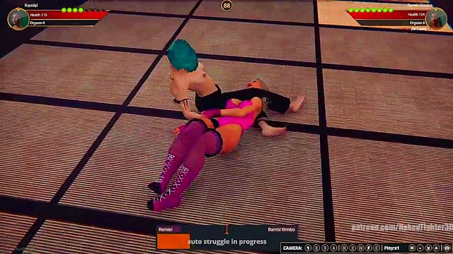 Remiel VS Bambi Bimbo (Naked Fighter 3D)