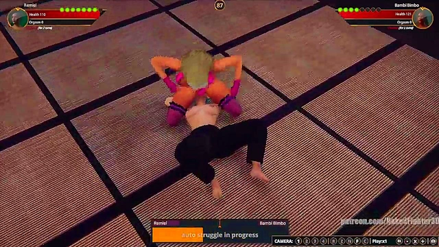 Remiel VS Bambi Bimbo (Naked Fighter 3D)