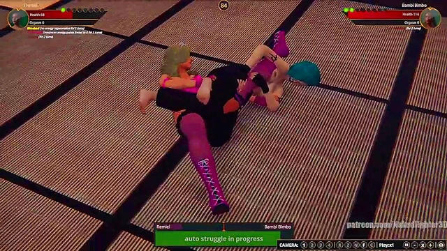 Remiel VS Bambi Bimbo (Naked Fighter 3D)