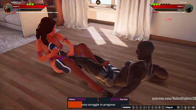 Helena VS Rex Sum (Naked Fighter 3D)