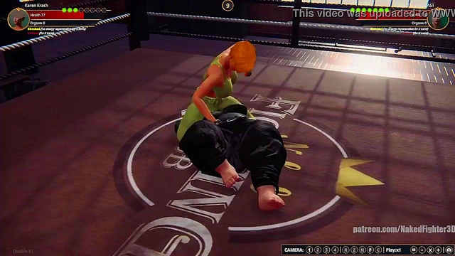Karen Krash VS BOLDA the BEAST (Naked Fighter 3D)