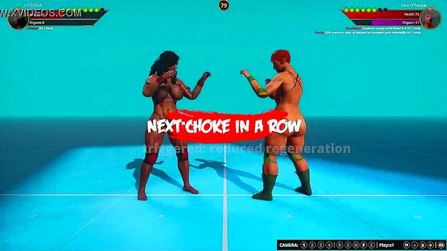 VITTORIA VS Aine O'Rackie (Naked Fighter 3D)