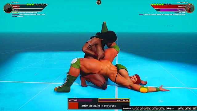VITTORIA VS Aine O'Rackie (Naked Fighter 3D)