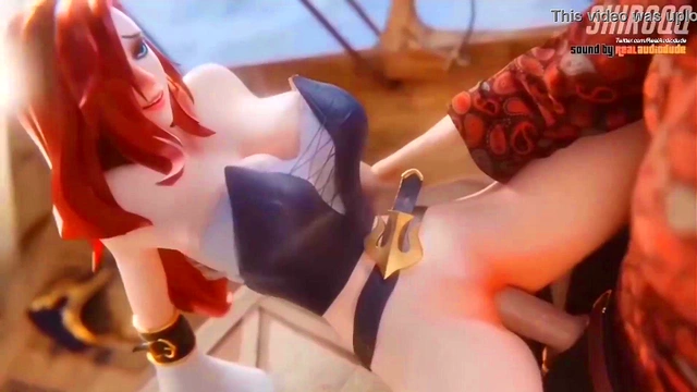 Whore Miss Fortune is fucked in all holes 3d sex