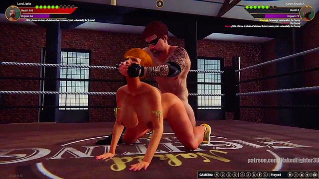 Lord Jerle VS Karen Krash (Naked Fighter 3D)