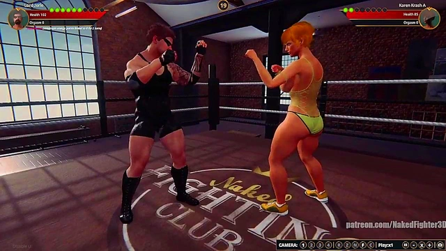 Lord Jerle VS Karen Krash (Naked Fighter 3D)