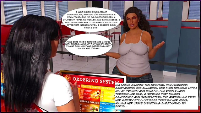 Nia Jax weight gain expansion video (3D animation/images by: LykoXXX)