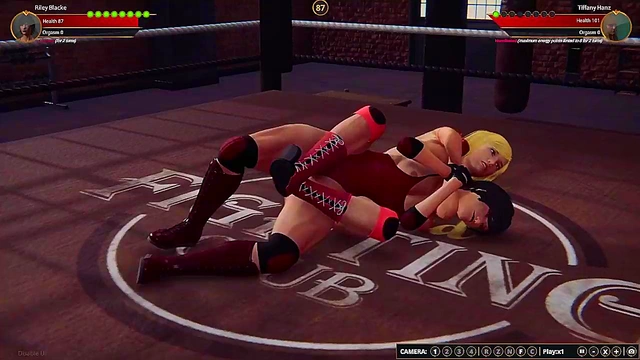 Riley Blacke VS Tiffany Hanz (Naked Fighter 3D)