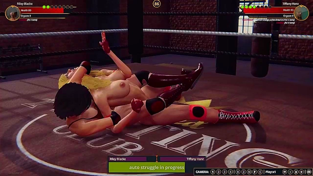 Riley Blacke VS Tiffany Hanz (Naked Fighter 3D)
