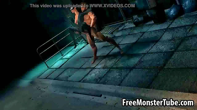 3D Catwoman getting fucked outdoors by Wolverine