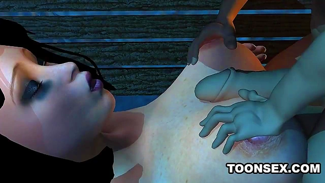 3D Babe Has Her Tits and Pussy Fucked by a Dwarf