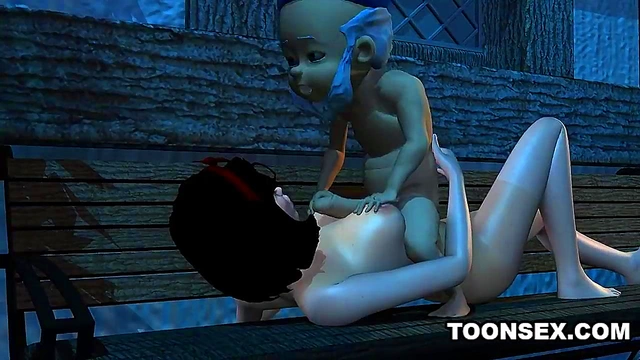 3D Babe Has Her Tits and Pussy Fucked by a Dwarf