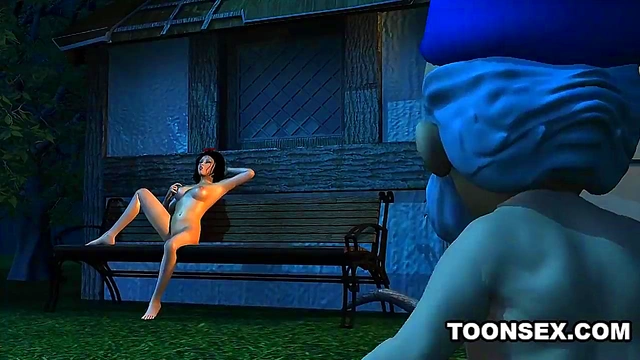 3D Babe Has Her Tits and Pussy Fucked by a Dwarf