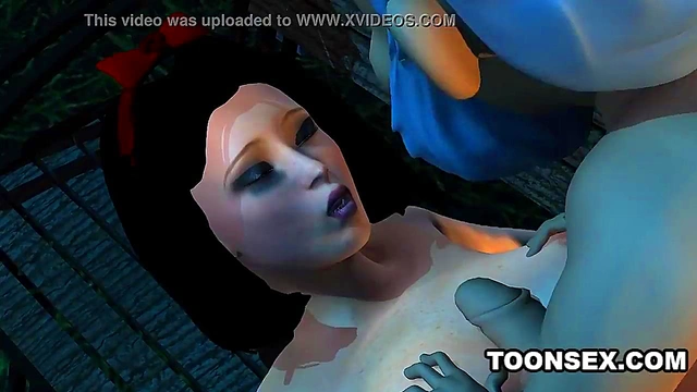 3D Babe Has Her Tits and Pussy Fucked by a Dwarf