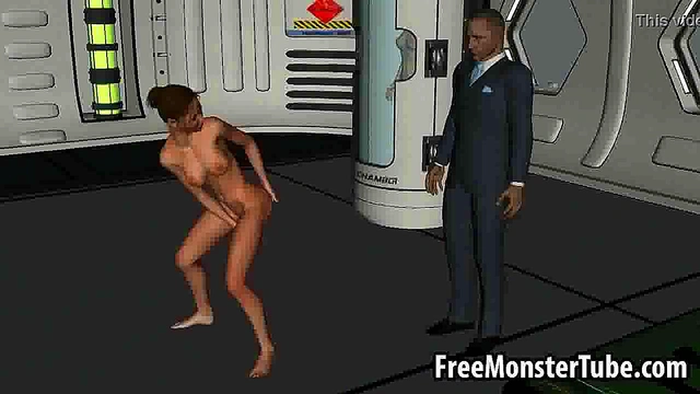 Foxy 3D cartoon blonde babe toying her wet pussy