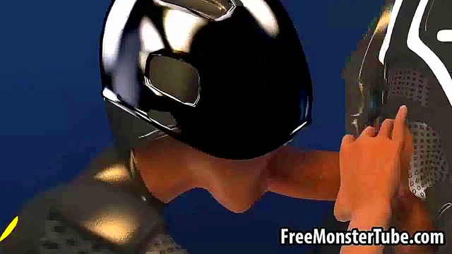 3D cartoon Tron babe sucks cock and gets fucked