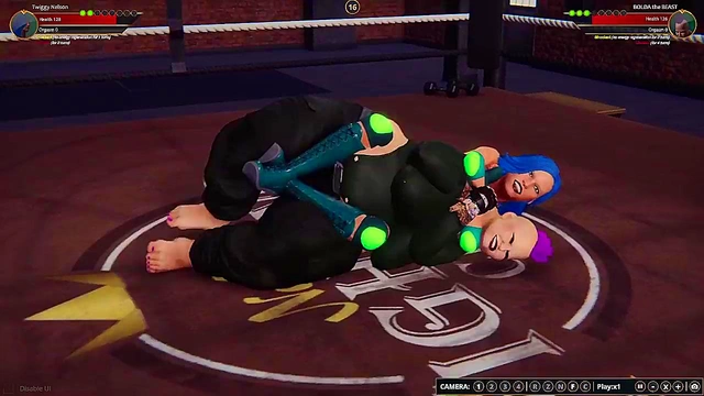 Twiggy Nelson VS BOLDA the BEAST (Naked Fighter 3D)