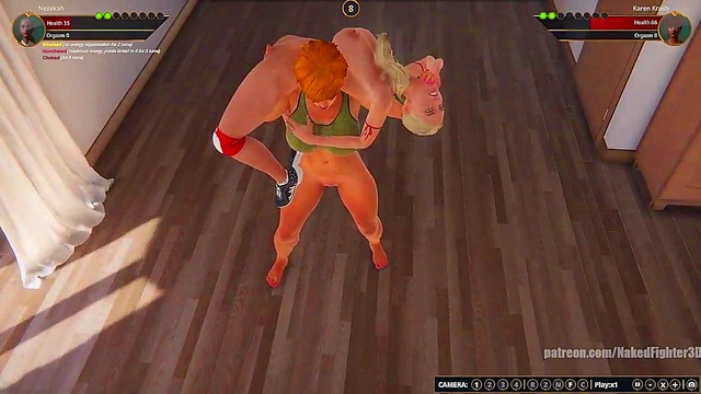 Nezakah VS Karen Krash (Naked Fighter 3D)