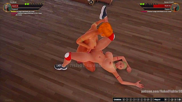 Nezakah VS Karen Krash (Naked Fighter 3D)