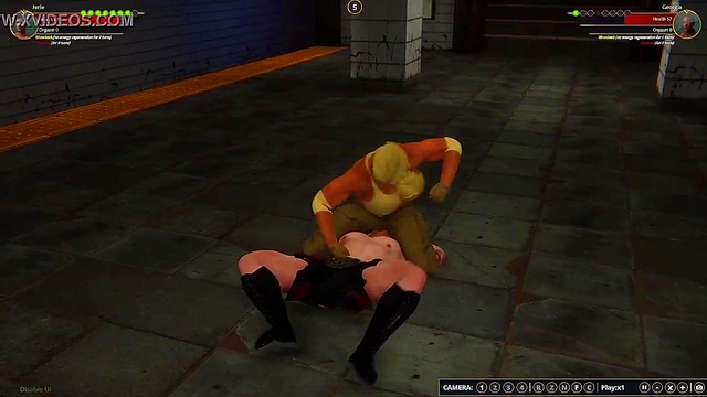 Jerle VS Georgia (Naked Fighter 3D)