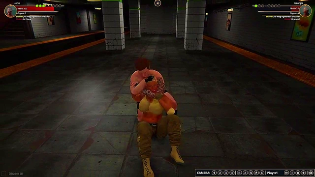 Jerle VS Georgia (Naked Fighter 3D)