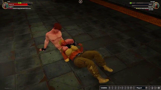 Jerle VS Georgia (Naked Fighter 3D)