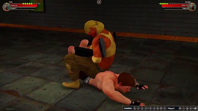 Jerle VS Georgia (Naked Fighter 3D)