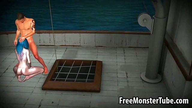 Blue haired 3D cartoon babe getting fucked hard