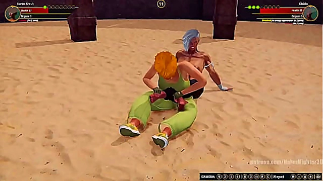 Karen Krash VS Diabla (Naked Fighter 3D)