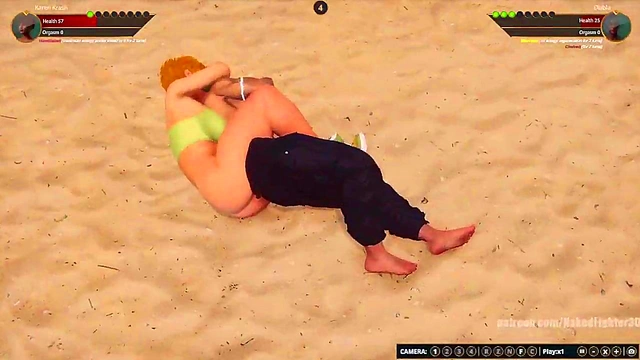 Karen Krash VS Diabla (Naked Fighter 3D)