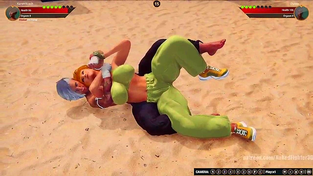 Karen Krash VS Diabla (Naked Fighter 3D)