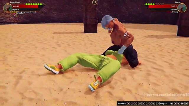 Karen Krash VS Diabla (Naked Fighter 3D)