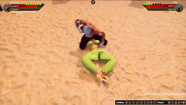 Karen Krash VS Diabla (Naked Fighter 3D)