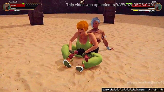Karen Krash VS Diabla (Naked Fighter 3D)