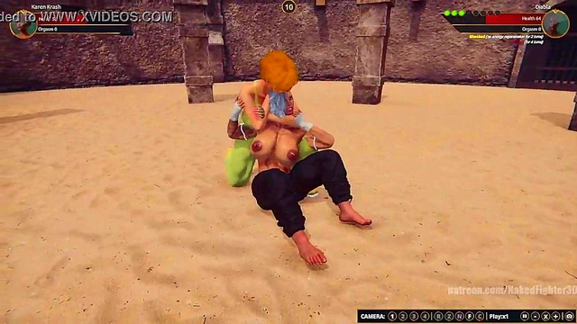 Karen Krash VS Diabla (Naked Fighter 3D)