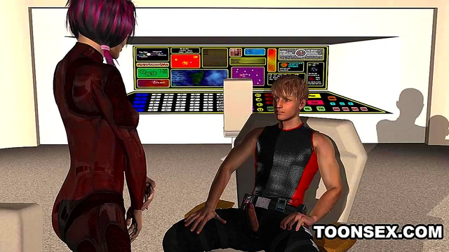 3D cartoon emo babe sucks cock and gets fucked