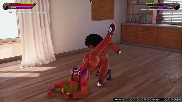 Frankie Fuxalot VS Theresa (Naked Fighter 3D)