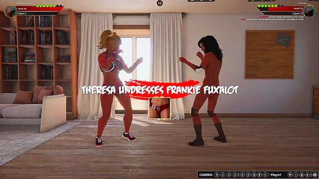 Frankie Fuxalot VS Theresa (Naked Fighter 3D)