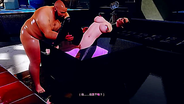 3D BBW hot Asian slut got fucked so hard by her fat boss