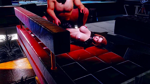 3D BBW hot Asian slut got fucked so hard by her fat boss