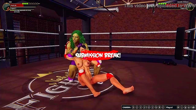 Kyla VS Jennifer Walters (Naked Fighter 3D)
