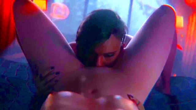 Two tender lesbians kiss and have sex - animated 3d pov